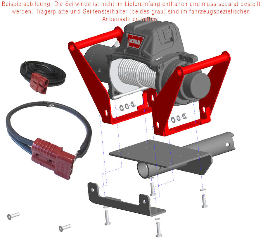 WARN Booster-Kabel 5+1 m, mit Batterie- klemmen + 175A Stecker  (Starthilfekabel) > :: Taubenreuther GmbH